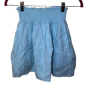 Cynthia Rowley Mini Skirt with pockets 100% Linen size XS